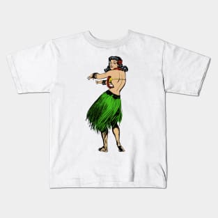 Retro Hawaiian Tiki Pattern Kids T-Shirt